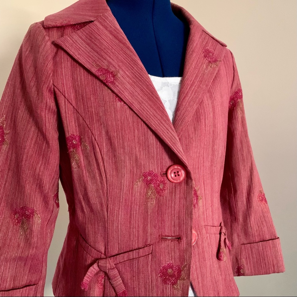 Bandolino Pink Floral Blazer